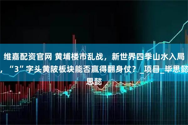 维嘉配资官网 黄埔楼市乱战，新世界四季山水入局，“3”字头黄陂板块能否赢得翻身仗？_项目_毕思懿